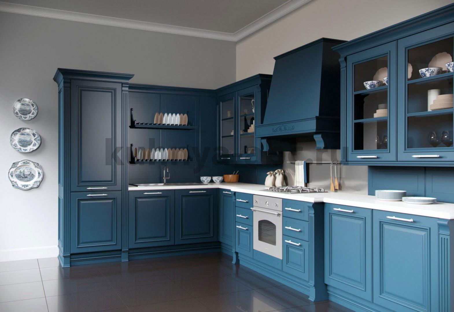 темно синие кухни фото